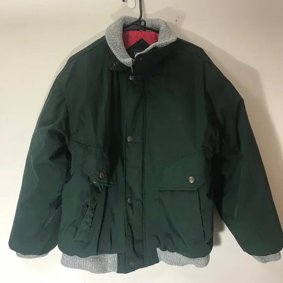 Coleman outdoor vintage zip up jacket medium green warm work parka - Picture 1 of 10